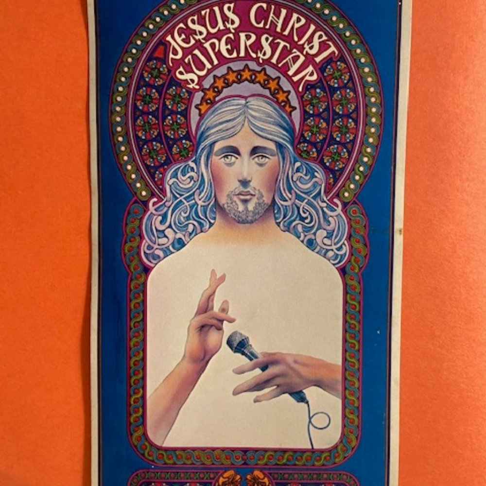 VINTAGE JESUS CHRIST SUPERSTAR 1971 DECCA POSTER STICKER - Picture 5 of 7